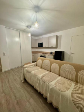 Nouveau Studio Beige, moderne, cosy et tout équipé, proche du RER & aéroport Paris-Orly, lit bébé disponible sur demande